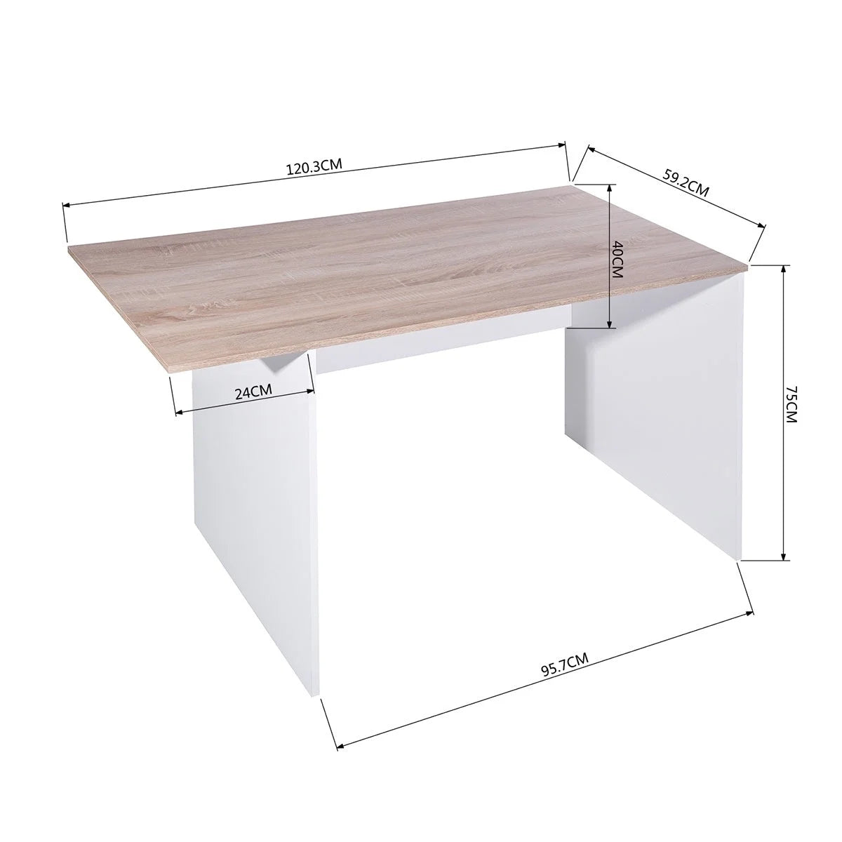 47.4" L Computer Desk with Bookcase S7433