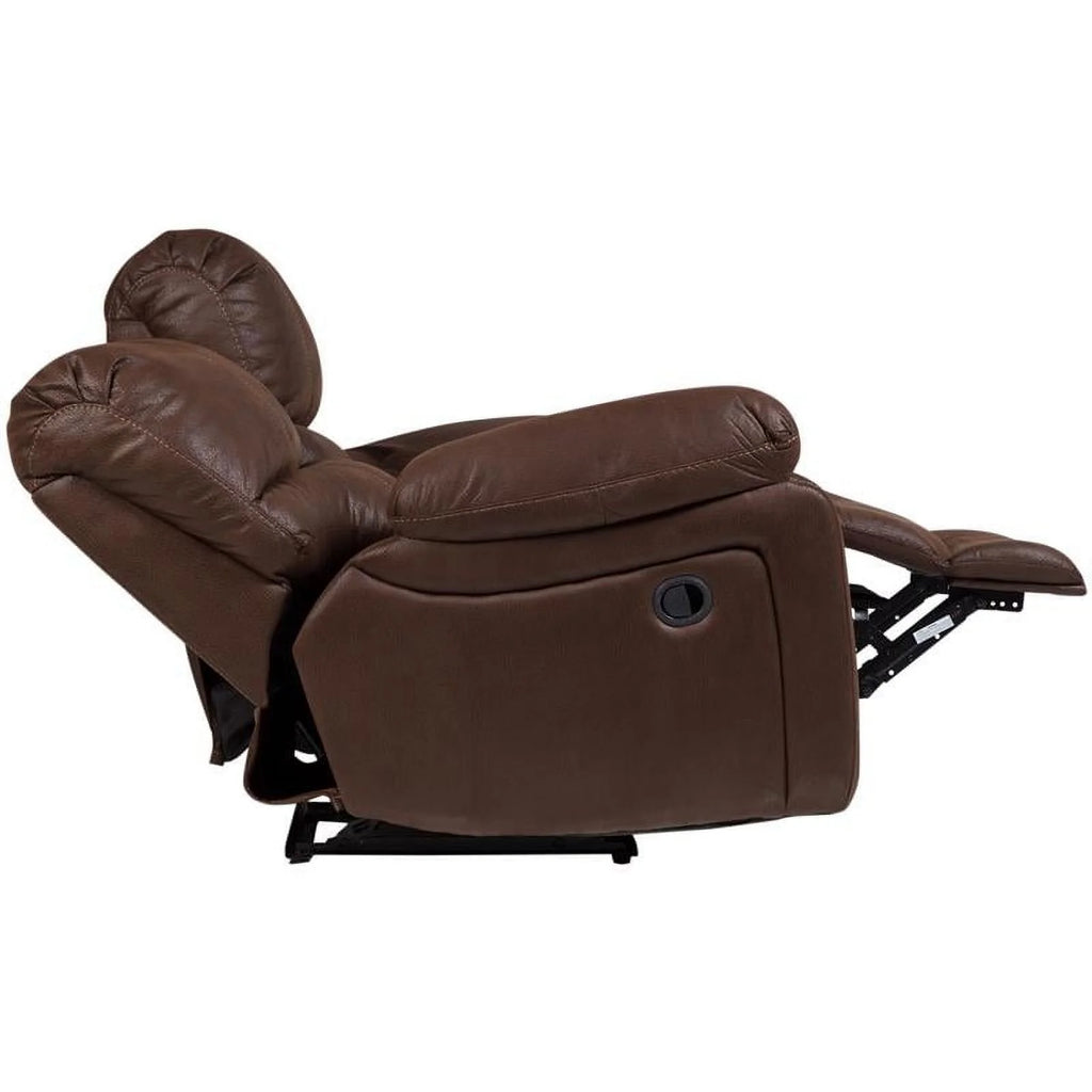 Brown Microfiber Reclining Loveseat P3553