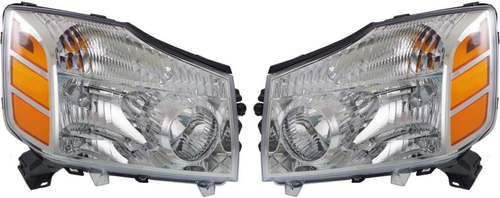 Headlight Assembly Pair for Nissan Armada 2004 2005 2006 M935