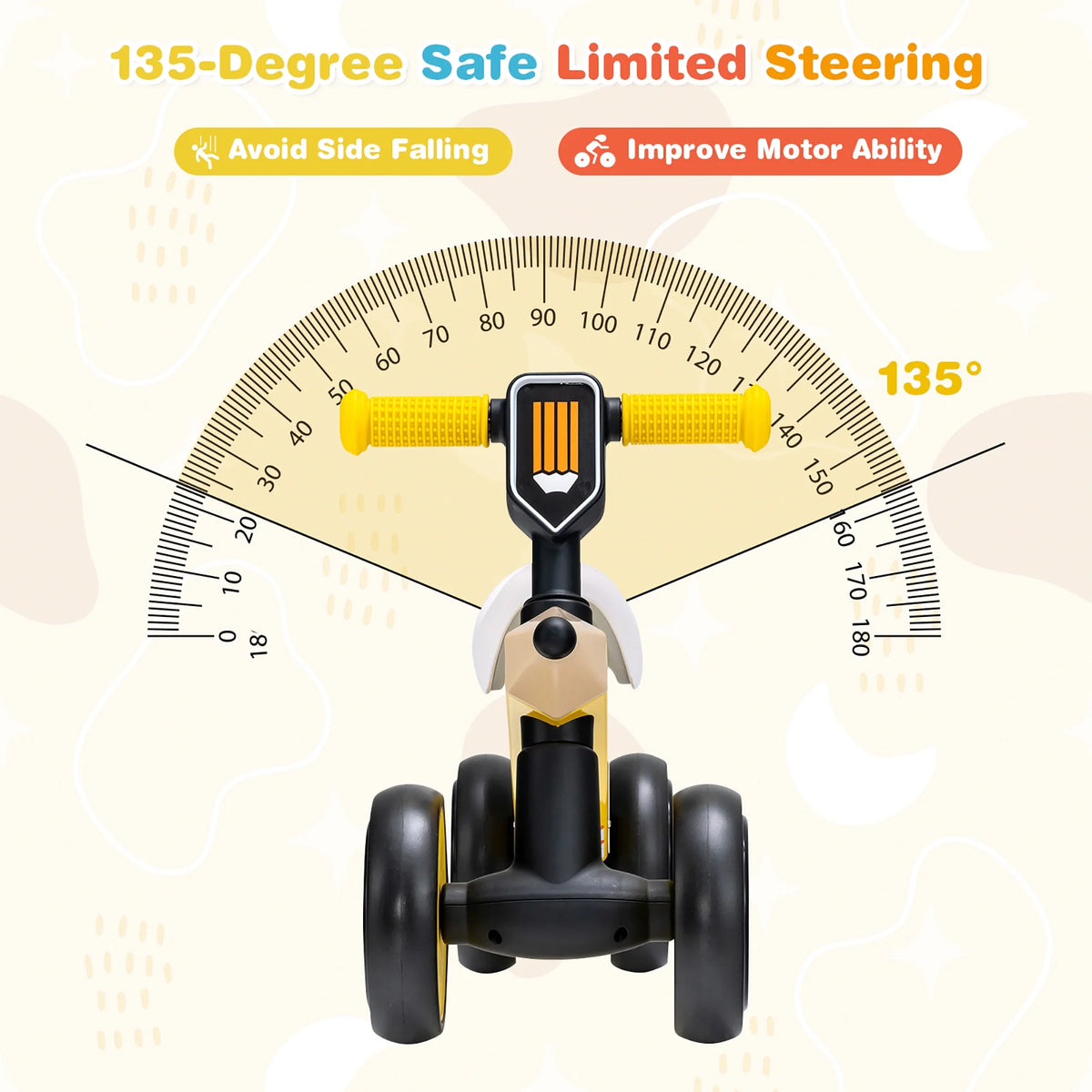 Yellow No Pedal Balance Bike T310