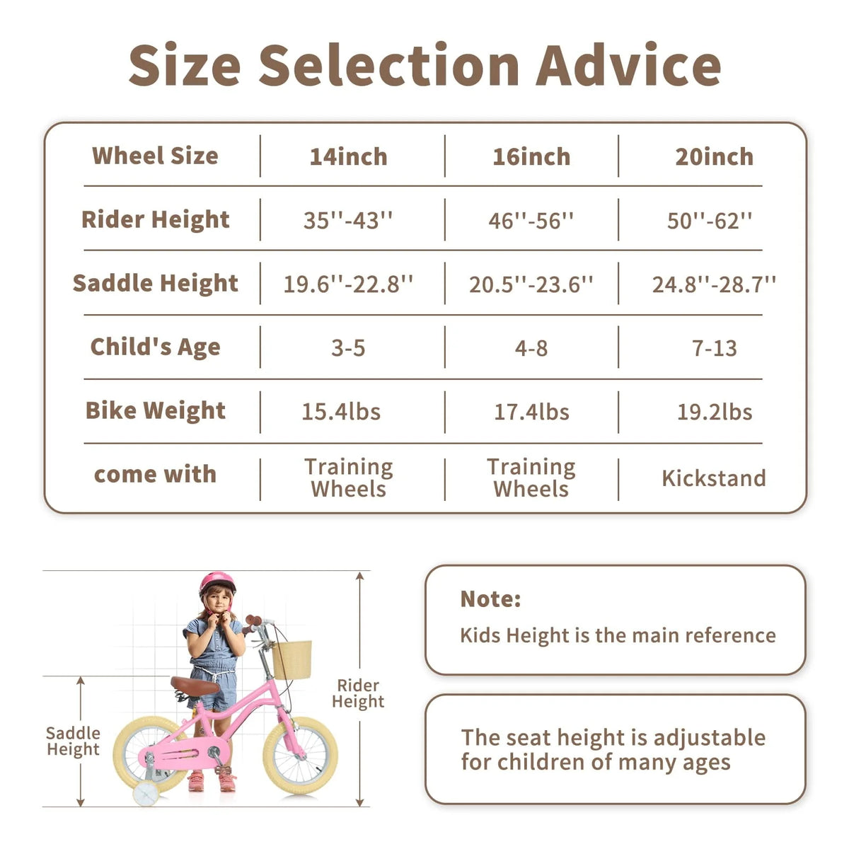 16 Inch Kids Bike with Handbrake Basket Training Wheels Yellow X295825