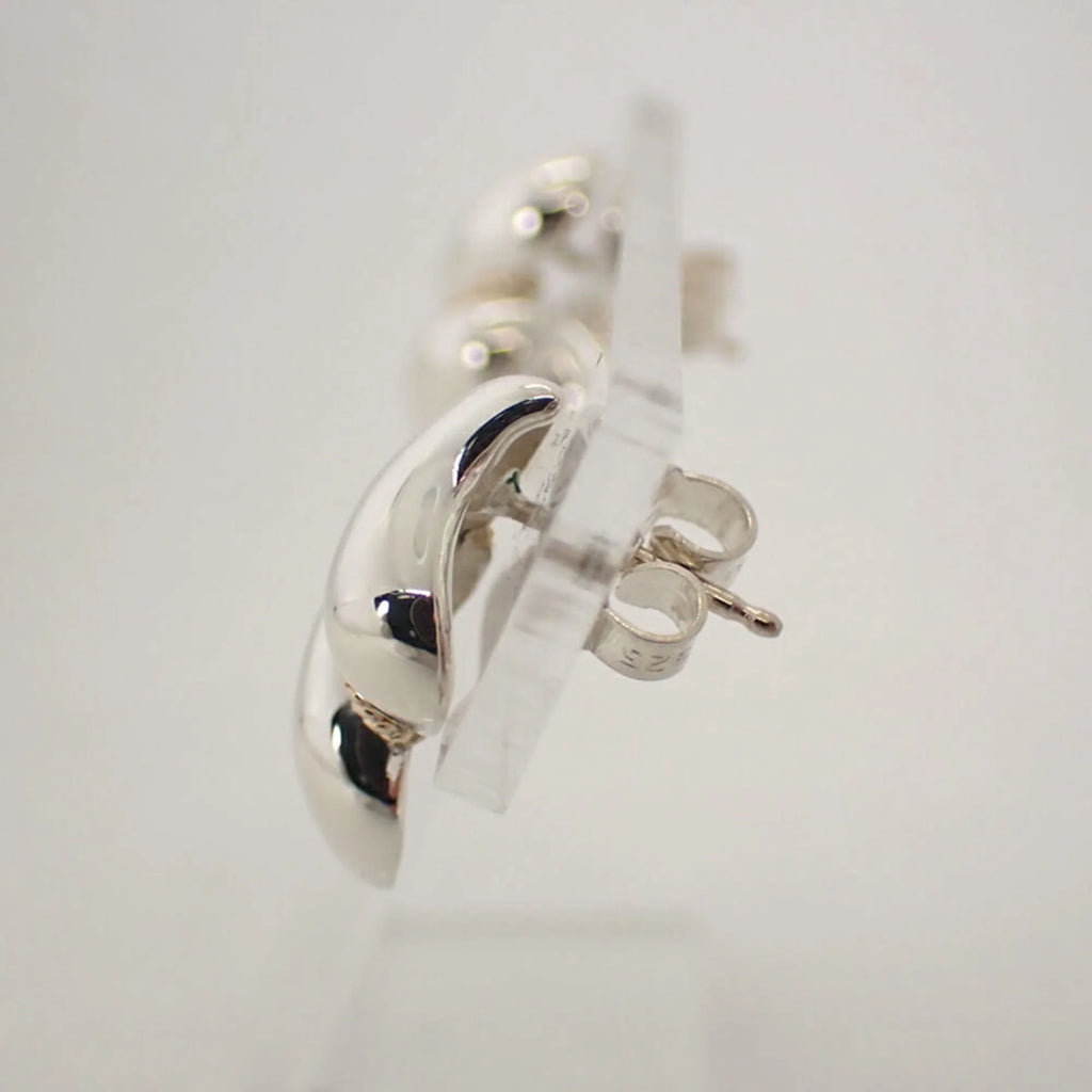 925 585 Shell Twist Combination Earrings Y125