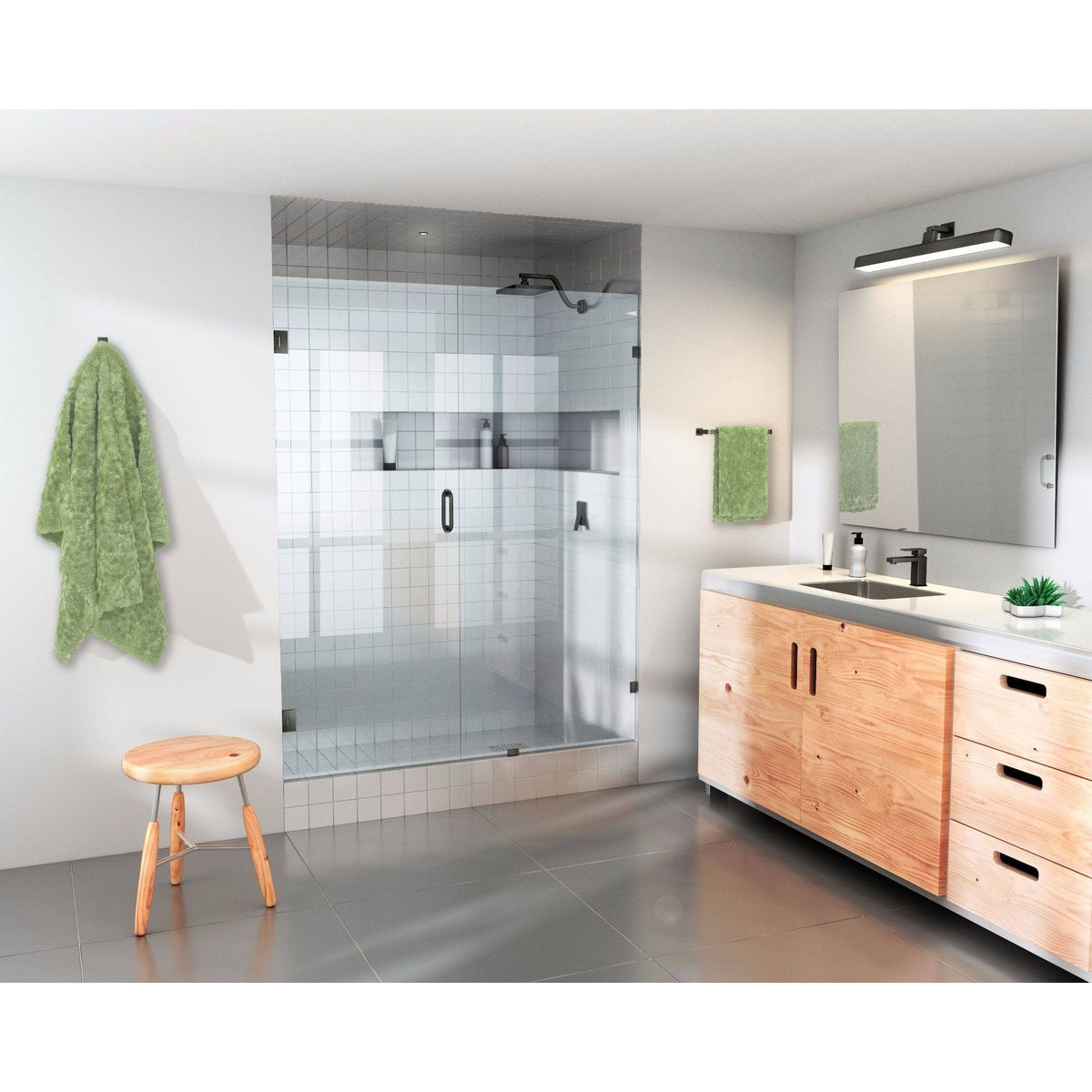 Frameless Shower Door Wall Hinge Bronze N731