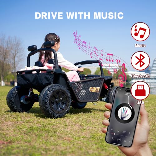 24V 2 Seat Electric Ride on Toy Car with 4 75W Motors H244728