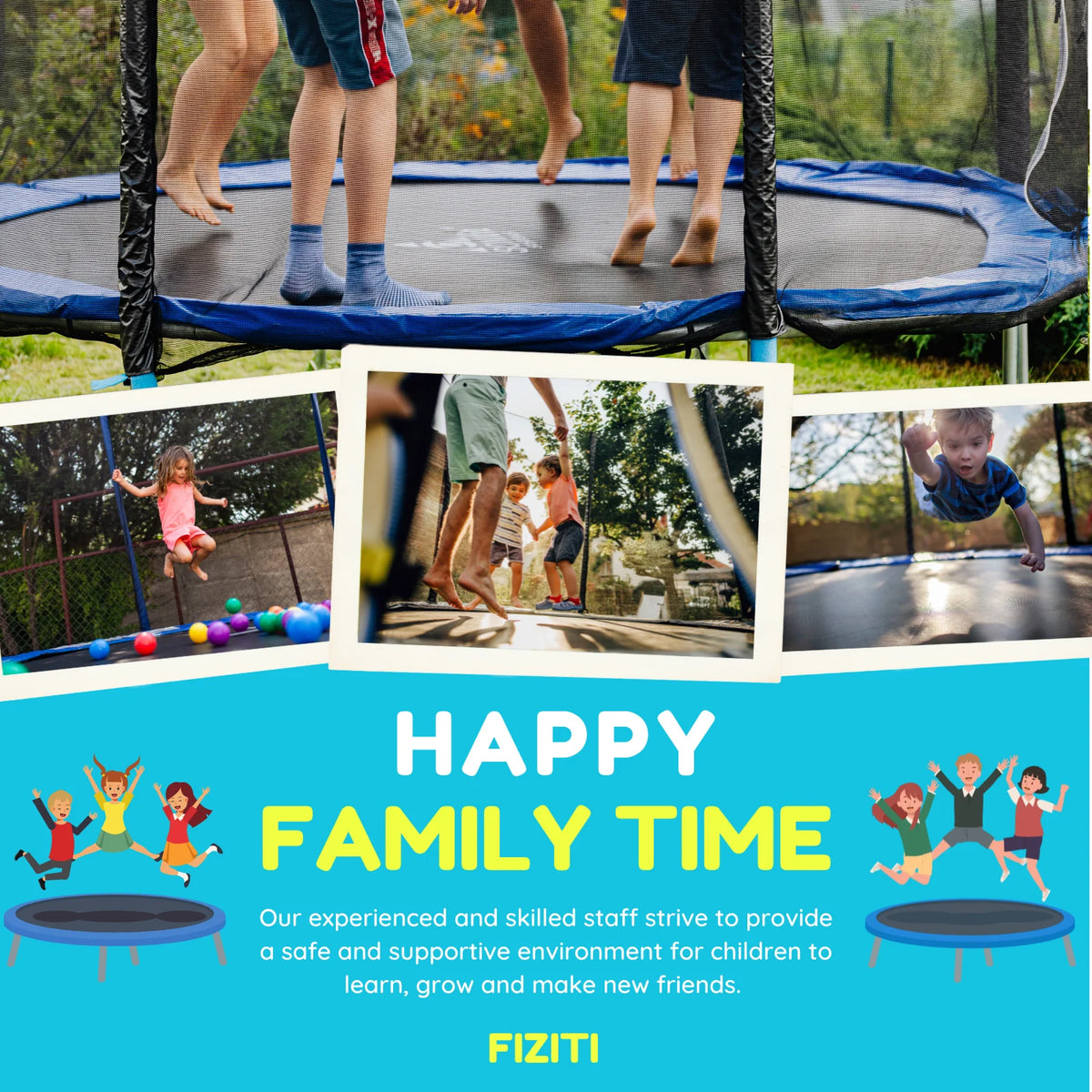 16FT Outdoor Trampoline with Basketball Hoop and Ladder P9438