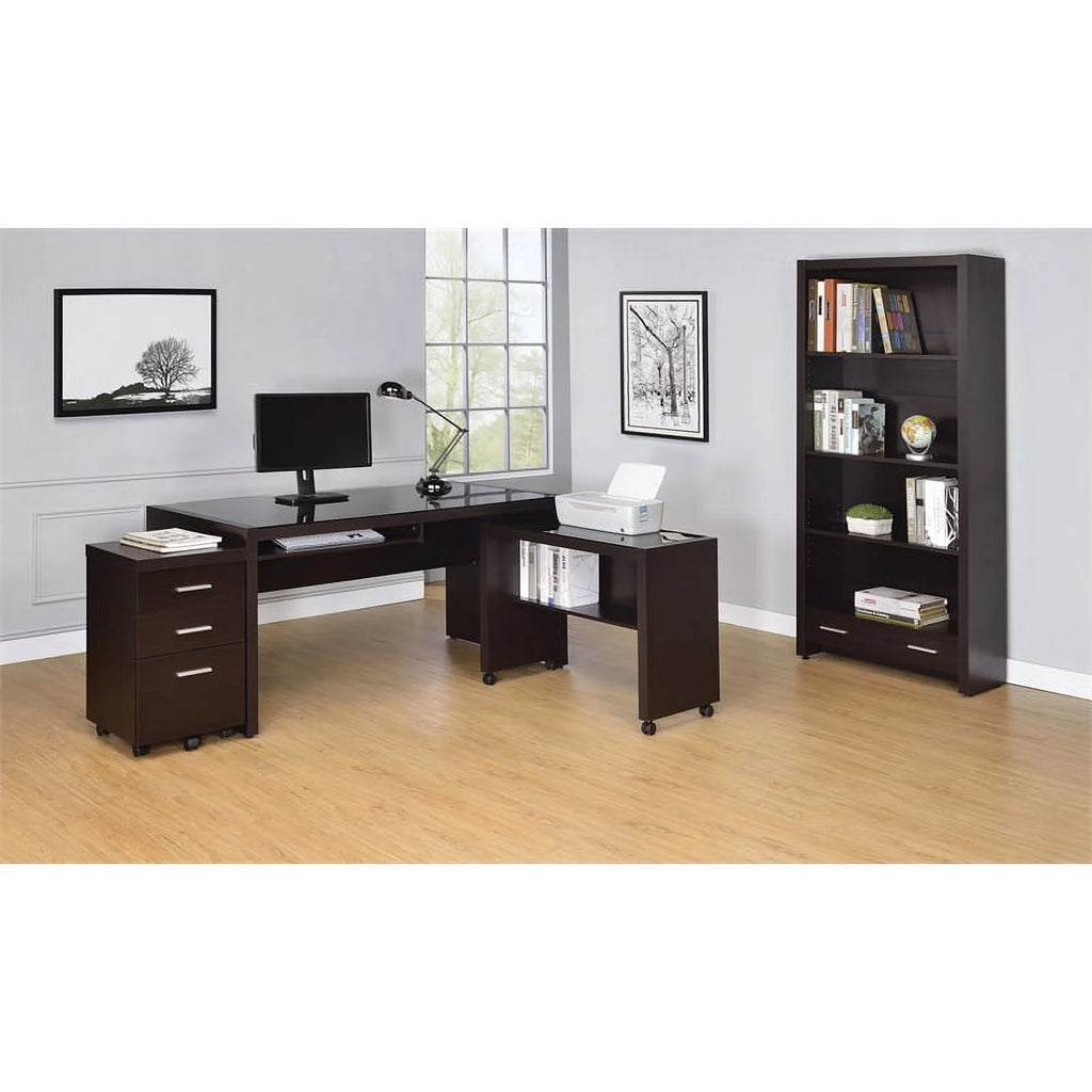 3 Piece Set with Computer Desk Bookcase and Office Chair O712549