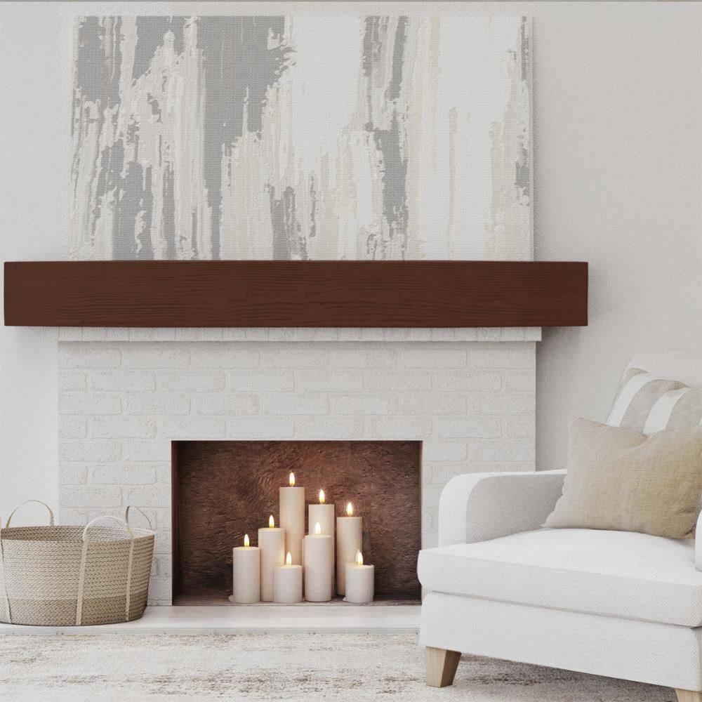 Sandblasted Faux Wood Fireplace Mantel D55946