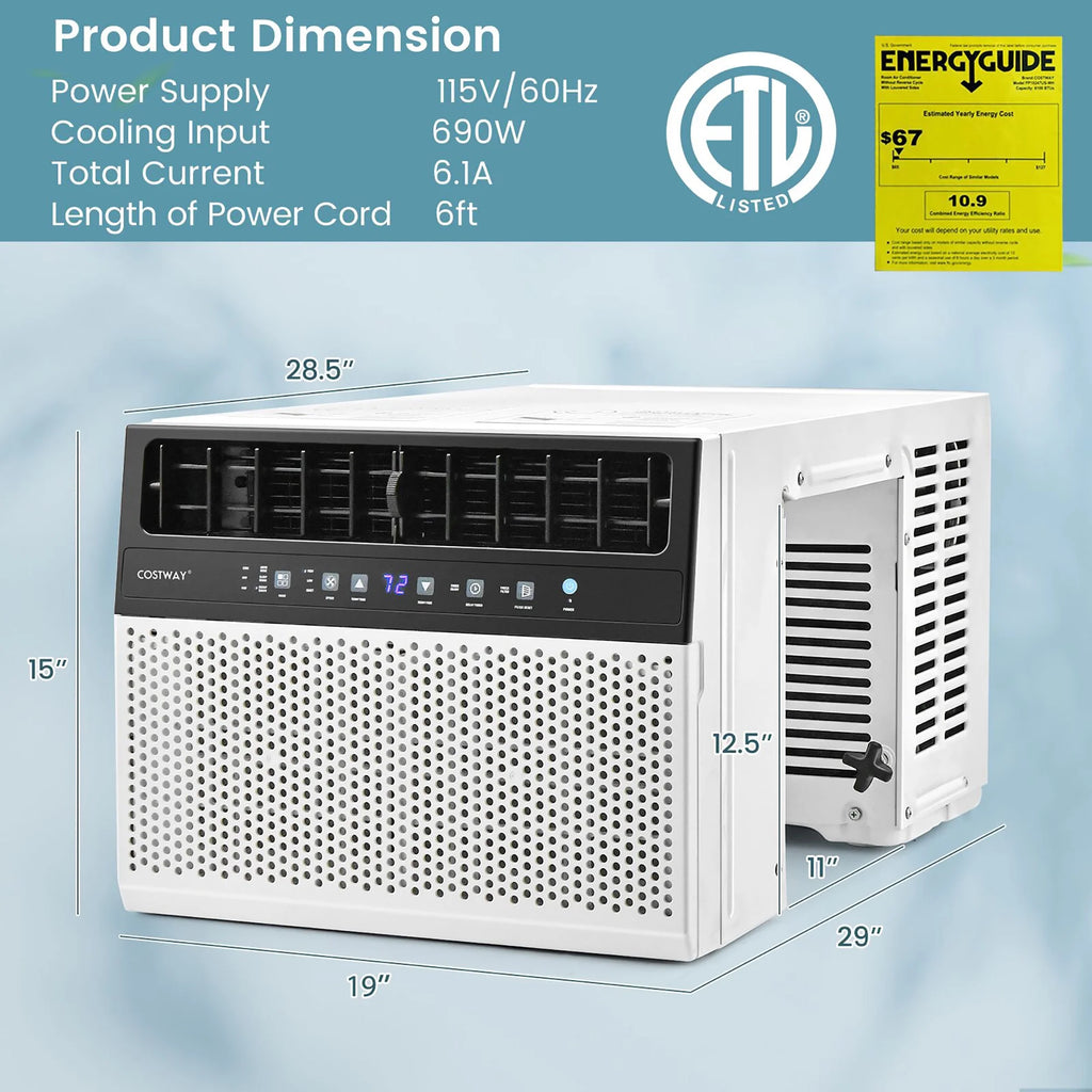 8000 BTU Window Air Conditioner with Remote R297556