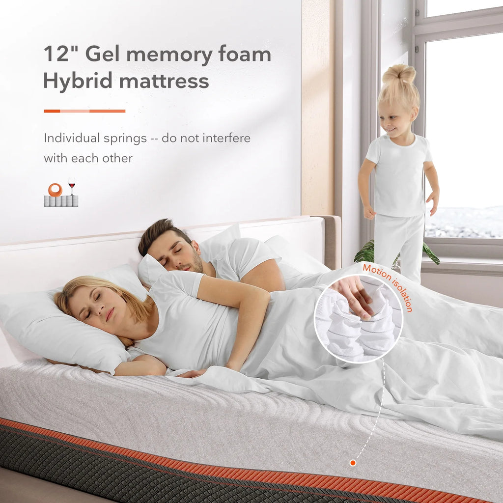 10 Inch Cooling Gel Memory Foam Pocket Spring Hybrid Queen Mattress S252955
