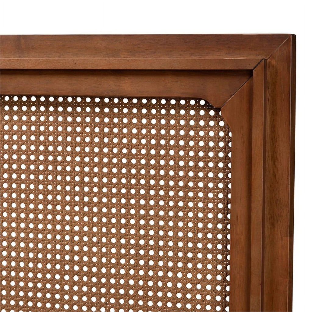 Wood & Rattan King Size Headboard G819670