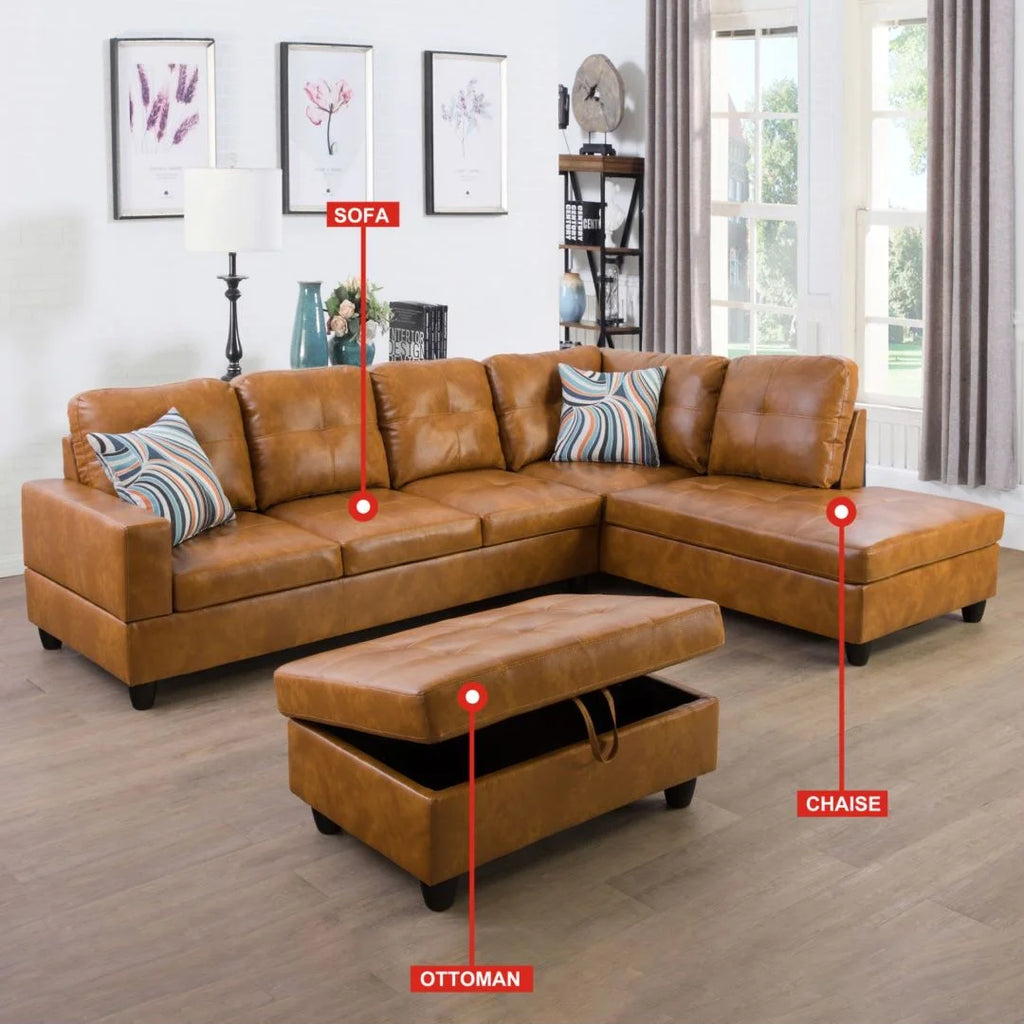 Turmeric 3-Piece Couch Sofa Set D85312